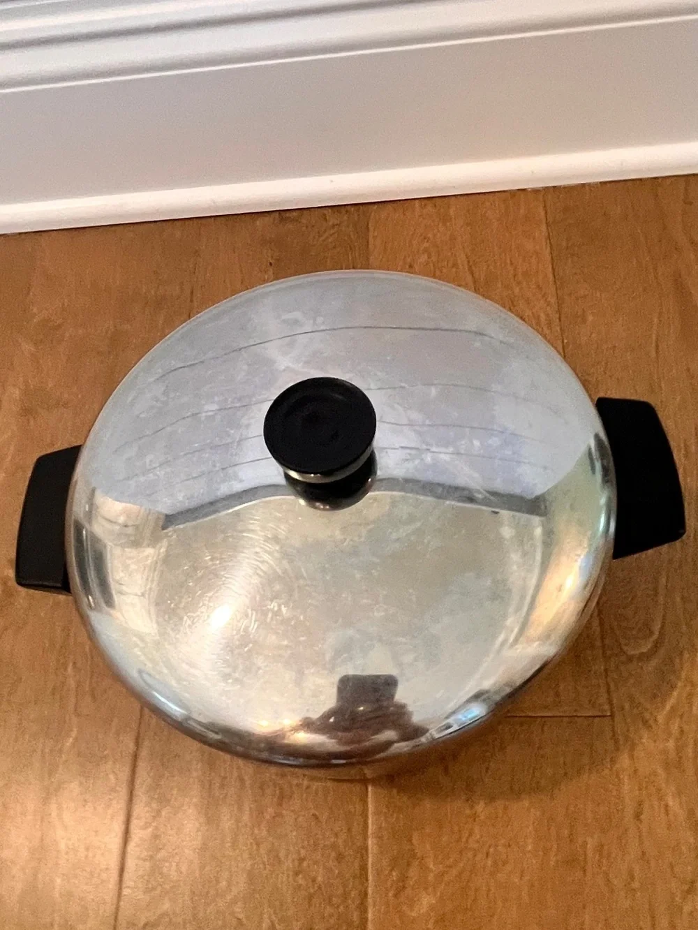 Vintage Revere Ware 4.5 Quart Stainless Steel Copper Bottom Pot W/Lid: 96c